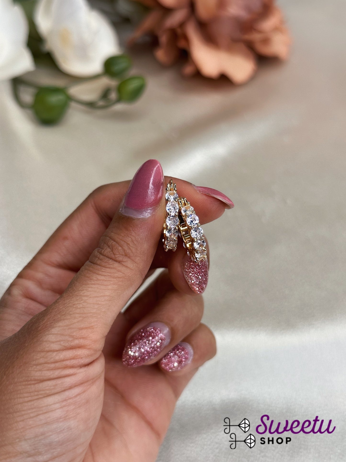 Small Crystal Hoop