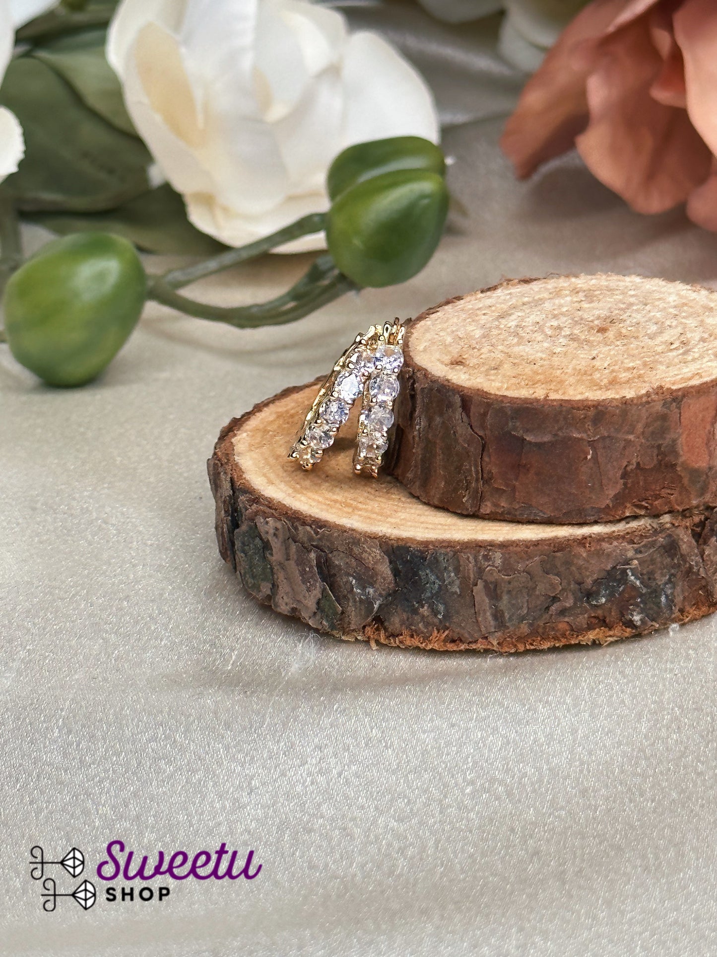 Small Crystal Hoop